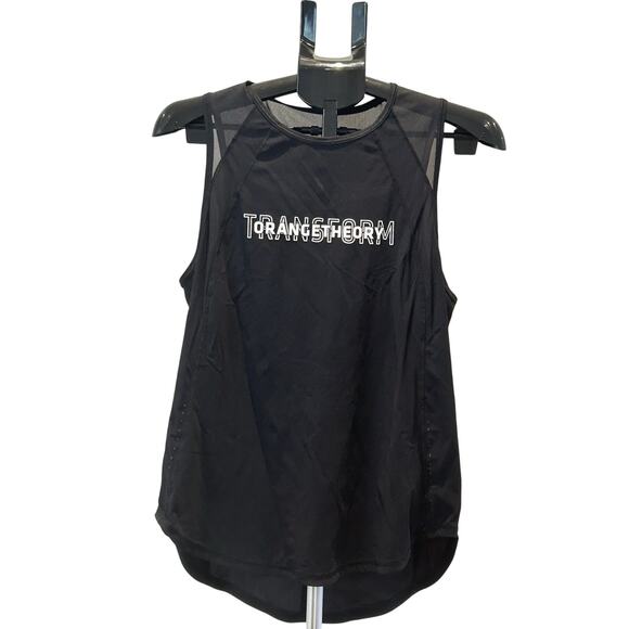 lululemon athletica Tops - Lululemon Orange Theory Black Mesh Tank Top